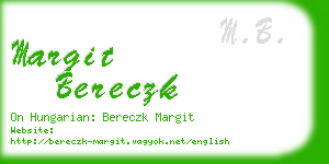 margit bereczk business card